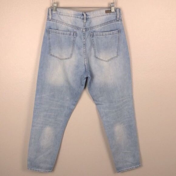 Blank NYC The Rivington Jeans High Rise Tapered Light Blue Wash Wash Denim 29 - Picture 4 of 10